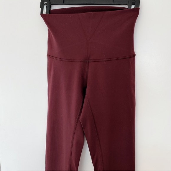 NEW LULULEMON High Rise Pant Legging Red Merlot Size 4 NWOT - Picture 2 of 6